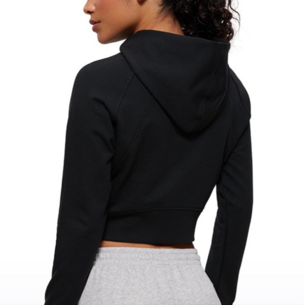 NWT CRZ Yoga Amenity Zip Up Cropped Hoodie, size XL